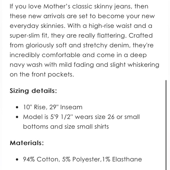 MOTHER HIGH WAISTED LOOKER IN COFFEE TEA OR ME HIGH WAISTED SKINNY STRETCH DENIM - Picture 15 of 15